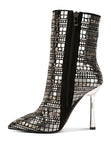 Extravagance Mirror Embellished Stiletto Boots