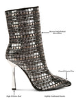 Extravagance Mirror Embellished Stiletto Boots
