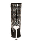 Extravagance Mirror Embellished Stiletto Boots