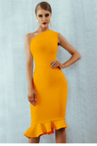 Midnight In London Off Shoulder Bodycon Dress