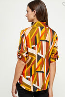 Silky orange blouse