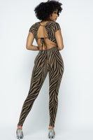 LUREX OPEN BACK TOP AND PANTS SET