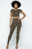 LUREX OPEN BACK TOP AND PANTS SET