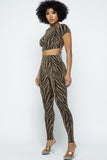 LUREX OPEN BACK TOP AND PANTS SET
