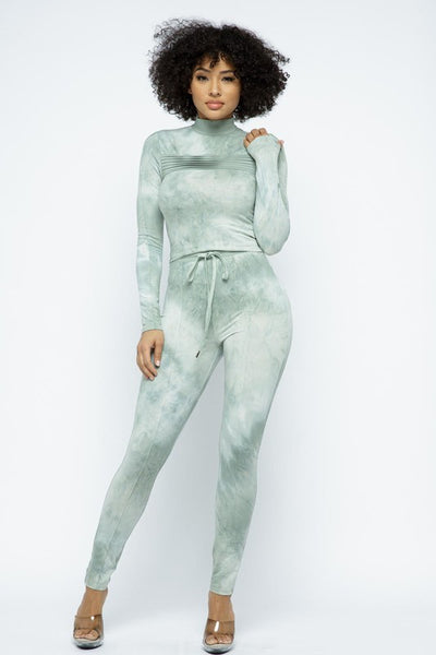 TIE DYE TOP AND PANTS SET