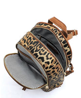 Leopard Print Textured Backpack