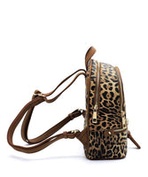 Leopard Print Textured Backpack