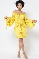 OFF SHOULDER SHIRT DRESS