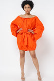 OFF SHOULDER SHIRT DRESS