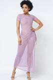 SIDE CUTOUT DETAIL FISHNET COVER UP