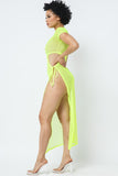 SIDE CUTOUT DETAIL FISHNET COVER UP