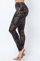 SNAKE PRINT SKINNY PANTS WITH BACK POCKETS