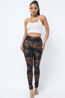 SNAKE PRINT SKINNY PANTS WITH BACK POCKETS