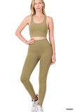 ATHLETIC RACERBACK TANK TOP & LEGGINGS SET