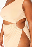 Plus Size High Slit Hem Maxi Dress