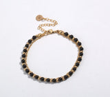 Black Beaded Friendship Bracelet for Women