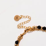 Black Beaded Friendship Bracelet for Women