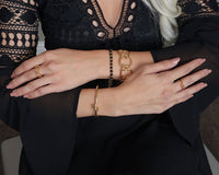 Black Beaded Friendship Bracelet for Women