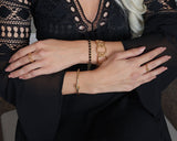 Black Beaded Friendship Bracelet for Women