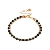 Black Beaded Friendship Bracelet for Women