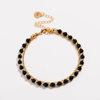 Black Beaded Friendship Bracelet for Women