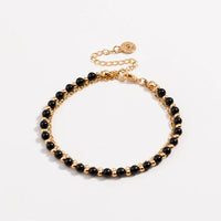 Black Beaded Friendship Bracelet for Women