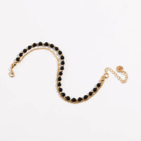 Black Beaded Friendship Bracelet for Women