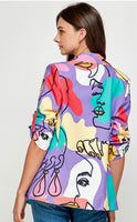 Purple art blazer