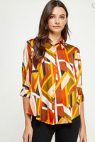Silky orange blouse