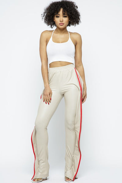 Ruffle cream pants