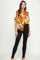 Silky orange blouse
