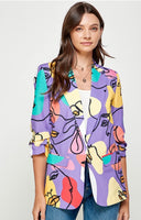 Purple art blazer