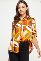 Silky orange blouse
