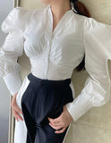 Puff cotton blouse