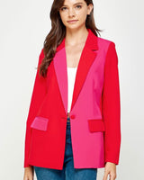 Red/hot pink blazer