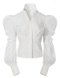 Puff cotton blouse