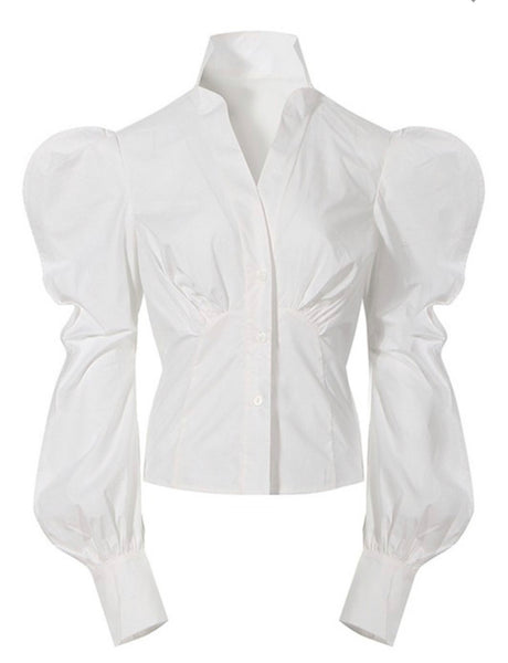Puff cotton blouse