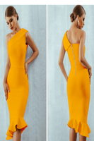Midnight In London Off Shoulder Bodycon Dress