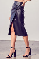 WRAP SIDE DETAIL TWIST SKIRT
