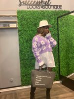 Purple flower sweater