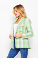 Green tweed blazer