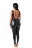 Leather laser jumpsuit