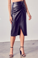 WRAP SIDE DETAIL TWIST SKIRT