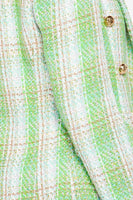 Green tweed blazer