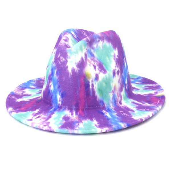 Purple tie dye hat