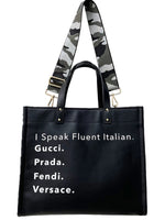 I Speak Fluent Italian- Leather