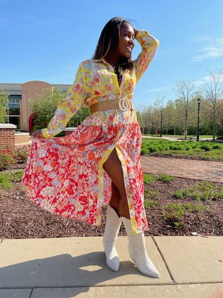 Pastel French Connection Button Down Dress