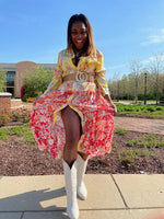 Pastel French Connection Button Down Dress