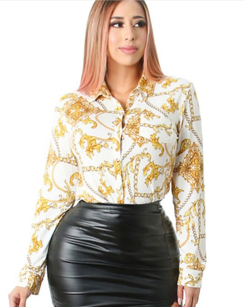 White Chain Link Top
