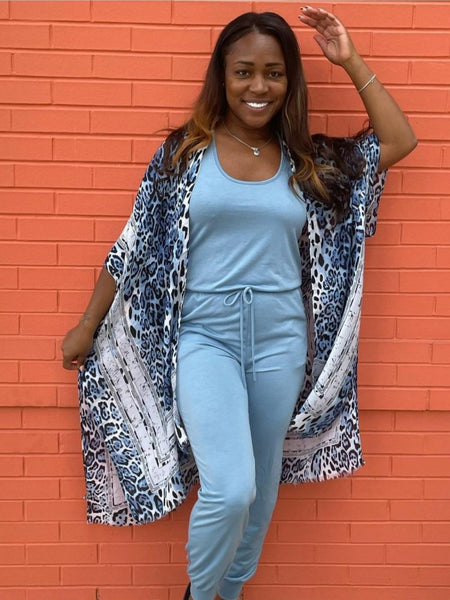 Waist High Cheetah Kimono